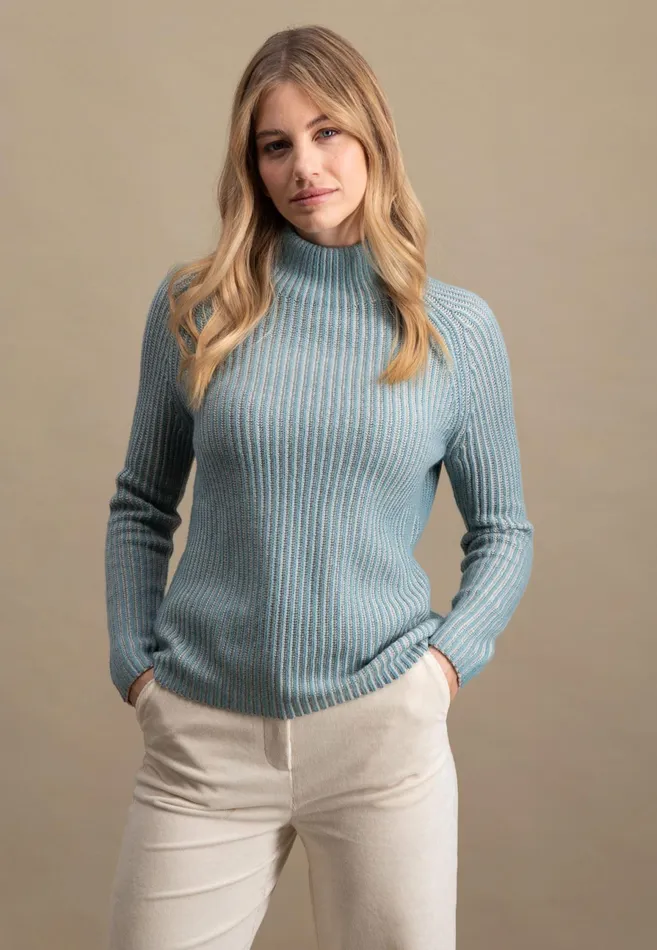 Sweater Women FYNCHHATTON Knitting Sweater Made Of Wool Mix In Twotone Look Aqua Seaelegant Pink Sweater Women FYNCHHATTON Knitting Sweater Made Of Wool Mix In Twotone Look Aqua Seaelegant Pink