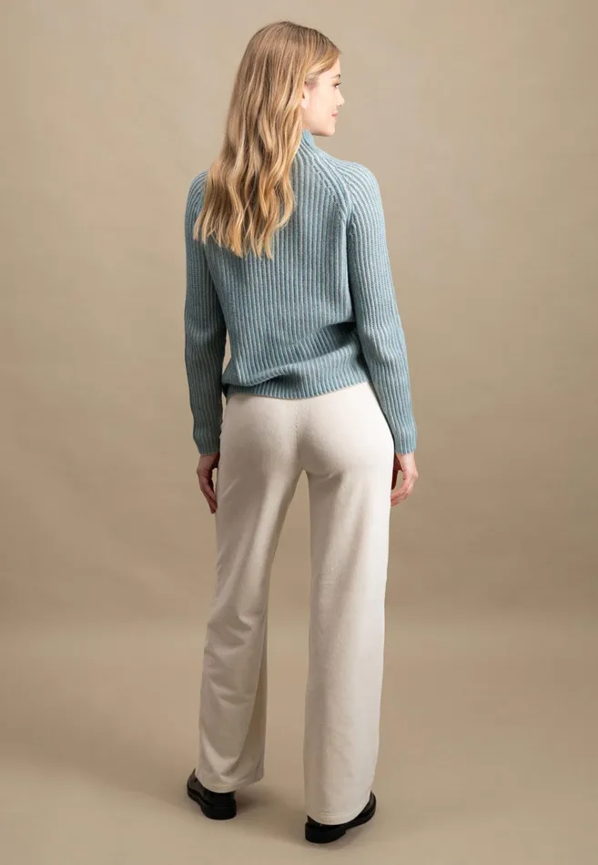 Sweater Women FYNCHHATTON Knitting Sweater Made Of Wool Mix In Twotone Look Aqua Seaelegant Pink