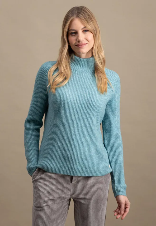 Sweater Women FYNCHHATTON Knitting Sweater Made Of Wool Mix With Turtlenecks Gray Taupeaqua Seawinter Beigeelegant Pink