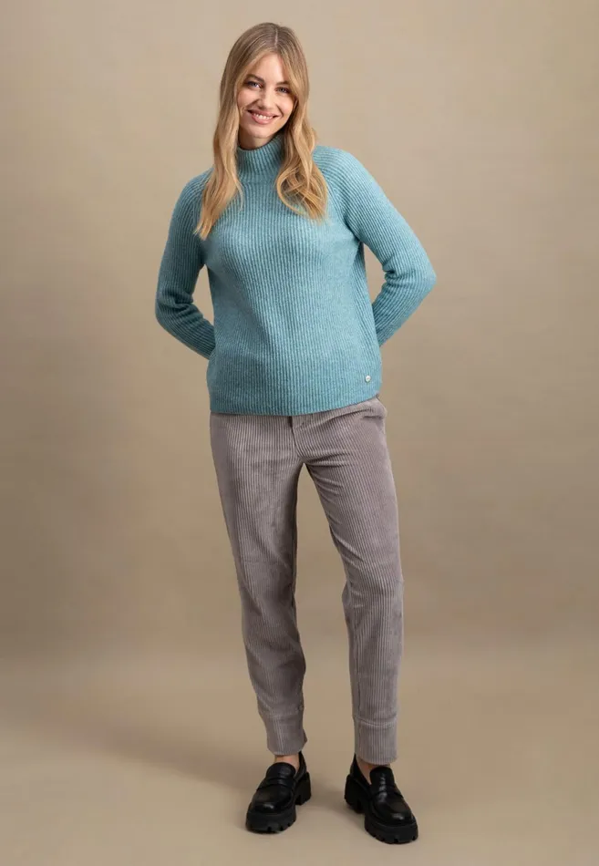 Sweater Women FYNCHHATTON Knitting Sweater Made Of Wool Mix With Turtlenecks Gray Taupeaqua Seawinter Beigeelegant Pink