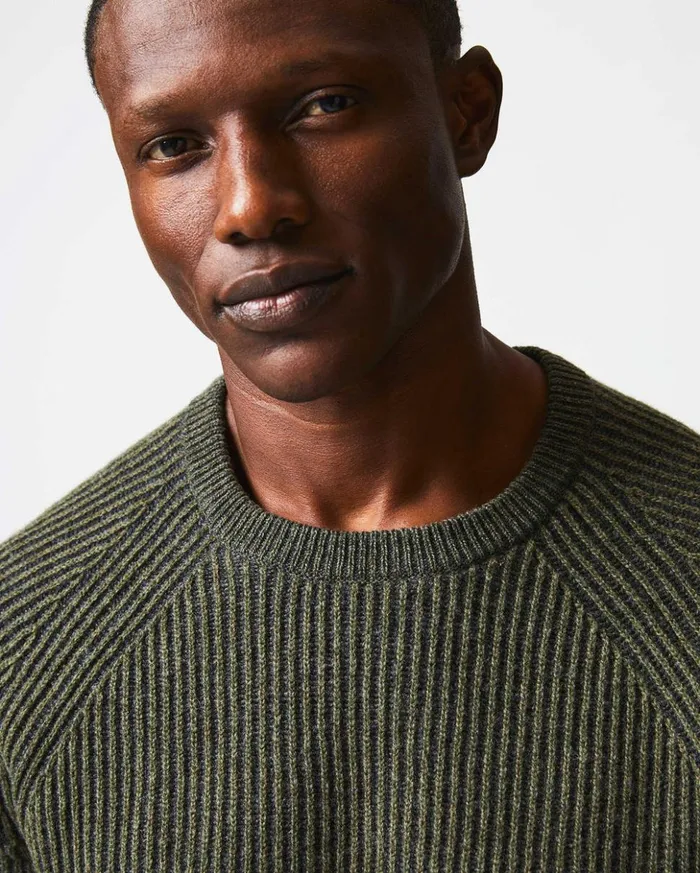 Sweaters and Sweatshirts Men Billy Reid Fisherman Rib Crew Olive