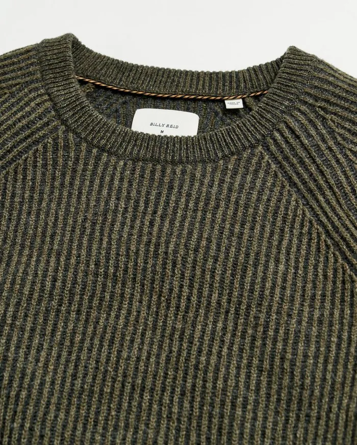 Sweaters and Sweatshirts Men Billy Reid Fisherman Rib Crew Olive