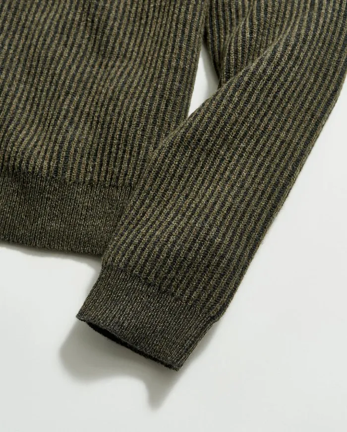 Sweaters and Sweatshirts Men Billy Reid Fisherman Rib Crew Olive