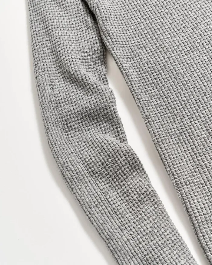 Sweaters and Sweatshirts Men Billy Reid Mini Waffle Crew Grey