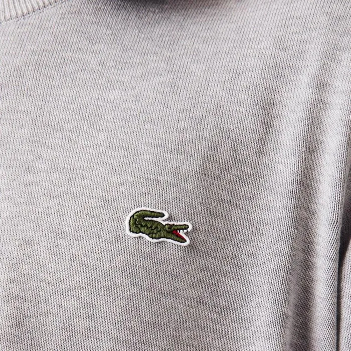 Sweaters and Sweatshirts Men Lacoste Crew Neck Cotton Sweater Grey Chine Cca