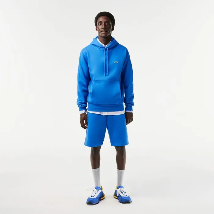 Sweaters and Sweatshirts Men Lacoste Men039s Classic Fit Cotton Blend Hoodie Blue Siy