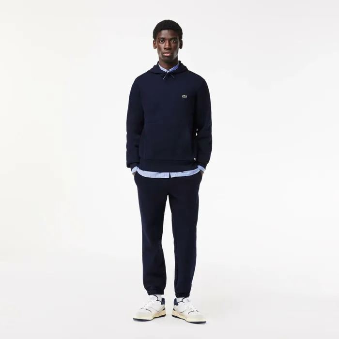 Sweaters and Sweatshirts Men Lacoste Men039s Classic Fit Cotton Blend Hoodie Navy Blue 166