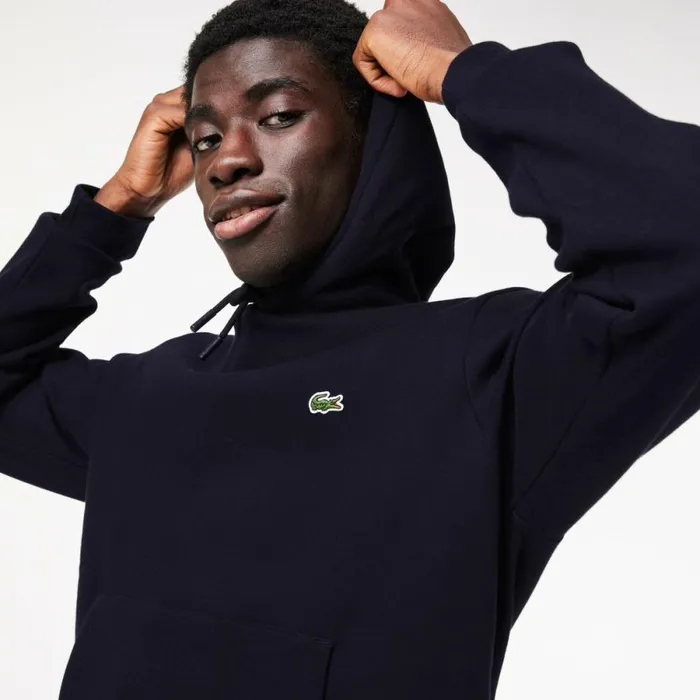 Sweaters and Sweatshirts Men Lacoste Men039s Classic Fit Cotton Blend Hoodie Navy Blue 166