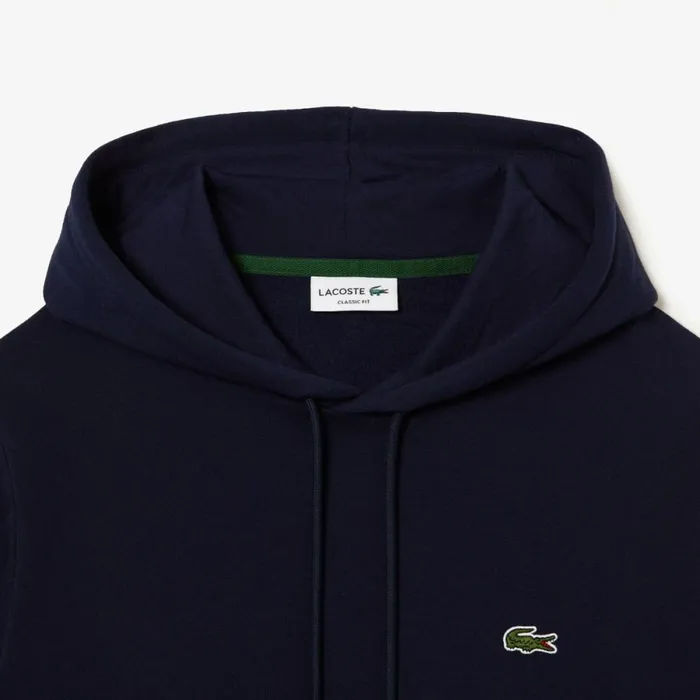 Sweaters and Sweatshirts Men Lacoste Men039s Classic Fit Cotton Blend Hoodie Navy Blue 166