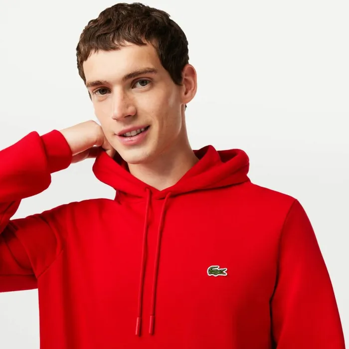 Sweaters and Sweatshirts Men Lacoste Men039s Classic Fit Cotton Blend Hoodie Red 240