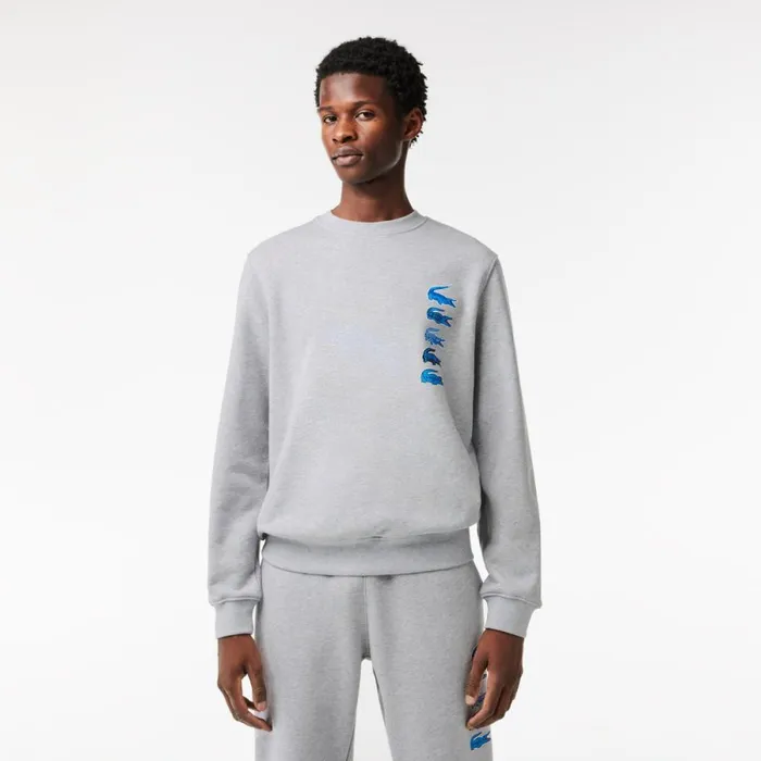 Sweaters and Sweatshirts Men Lacoste Men039s Classic Fit Croc Print Sweatshirt Grey Chine Cca Sweaters and Sweatshirts Men Lacoste Men039s Classic Fit Croc Print Sweatshirt Grey Chine Cca