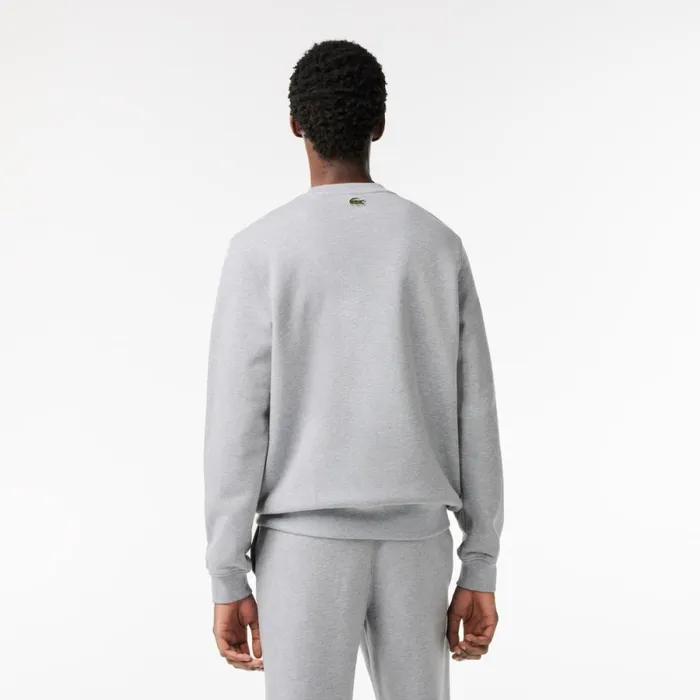 Sweaters and Sweatshirts Men Lacoste Men039s Classic Fit Croc Print Sweatshirt Grey Chine Cca
