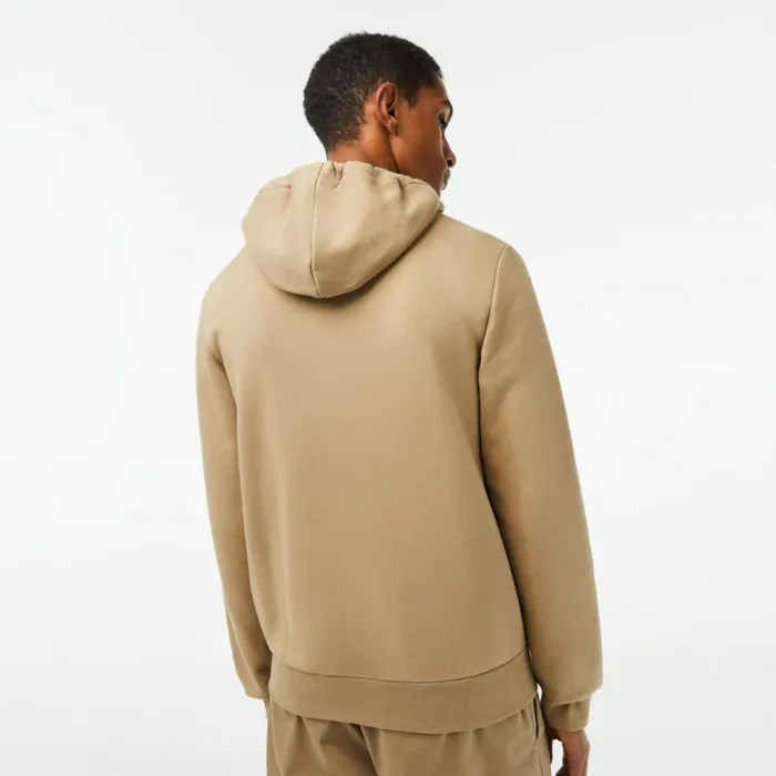 Sweaters and Sweatshirts Men Lacoste Men039s Fleece ZipUp Hoodie Beige Cb8