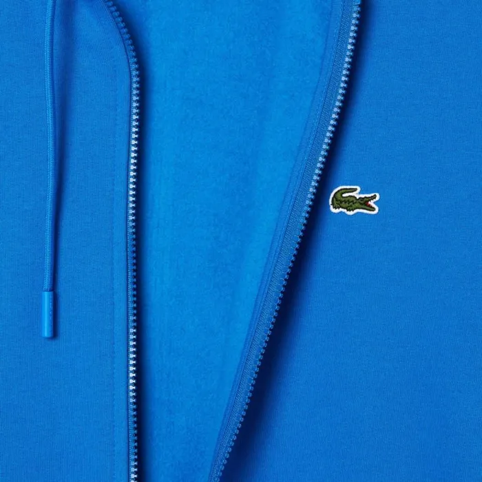 Sweaters and Sweatshirts Men Lacoste Men039s Fleece ZipUp Hoodie Blue Siy