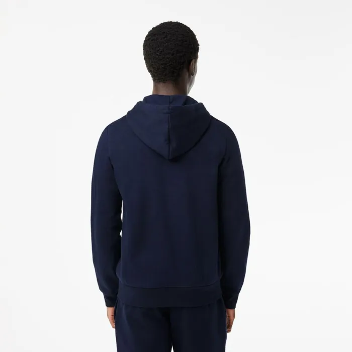 Sweaters and Sweatshirts Men Lacoste Men039s Fleece ZipUp Hoodie Navy Blue 166