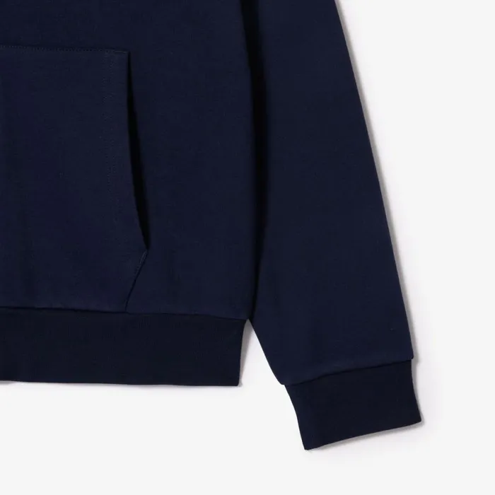 Sweaters and Sweatshirts Men Lacoste Men039s Fleece ZipUp Hoodie Navy Blue 166
