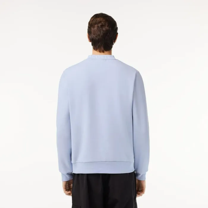 Sweaters and Sweatshirts Men Lacoste Men039s Logo Collar Double Face Sweatshirt Phoenix Blue J2g