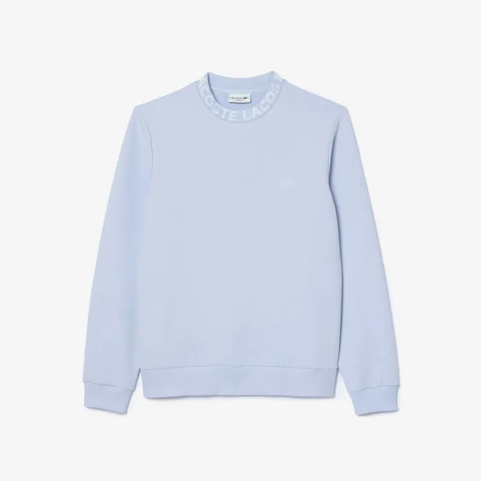 Sweaters and Sweatshirts Men Lacoste Men039s Logo Collar Double Face Sweatshirt Phoenix Blue J2g