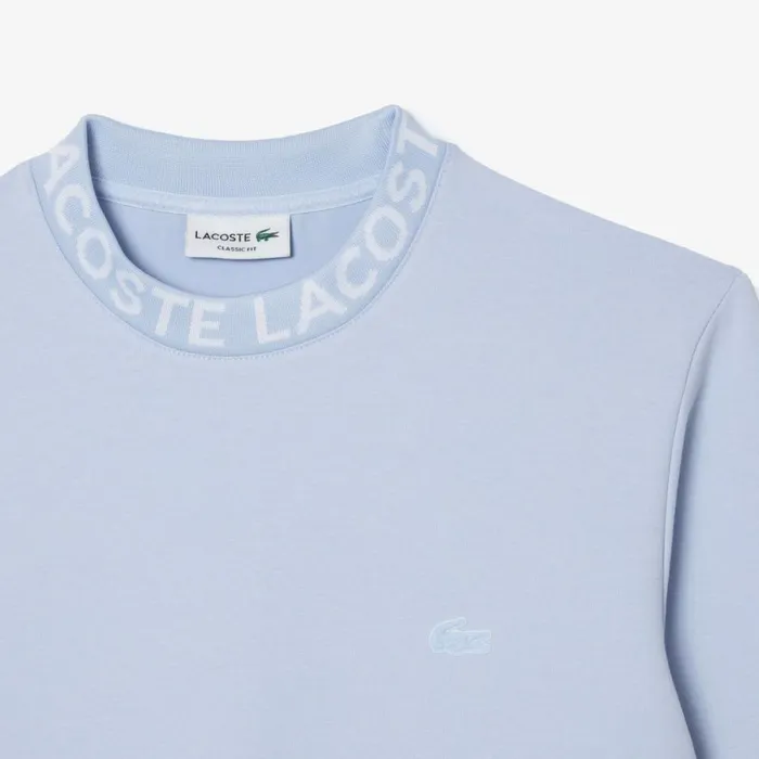 Sweaters and Sweatshirts Men Lacoste Men039s Logo Collar Double Face Sweatshirt Phoenix Blue J2g