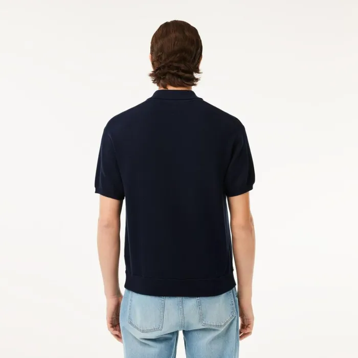 Sweaters and Sweatshirts Men Lacoste Men039s Organic Cotton Polo Sweater Navy Blue 423