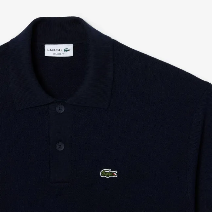 Sweaters and Sweatshirts Men Lacoste Men039s Organic Cotton Polo Sweater Navy Blue 423