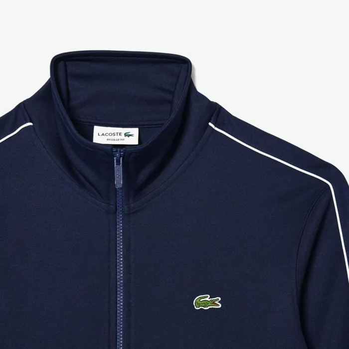 Sweaters and Sweatshirts Men Lacoste Men039s Paris Piqu Track Jacket Navy Blue 166