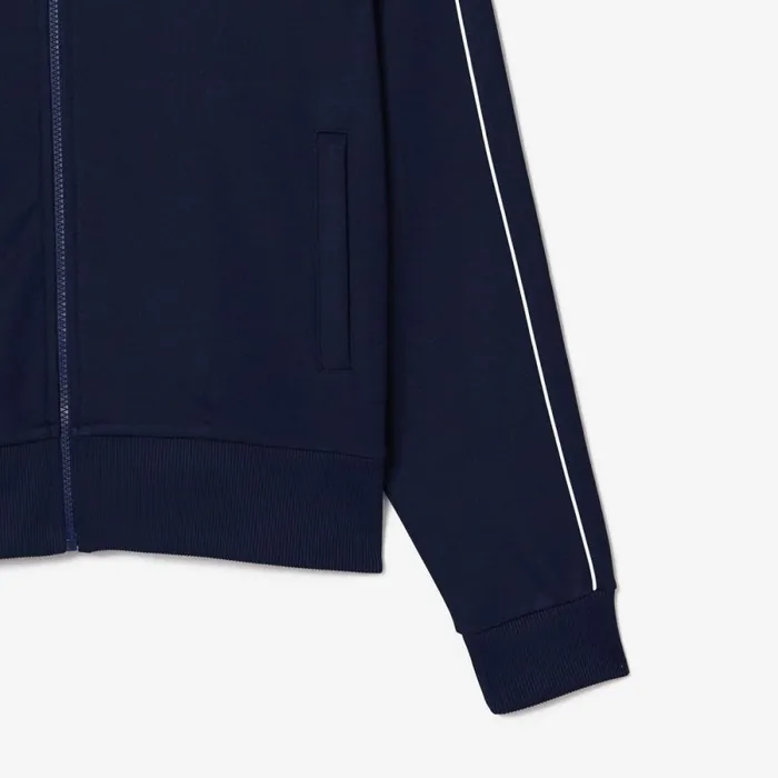Sweaters and Sweatshirts Men Lacoste Men039s Paris Piqu Track Jacket Navy Blue 166