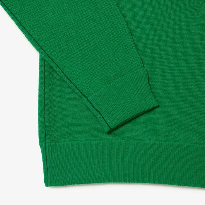 Sweaters and Sweatshirts Men Lacoste Men039s Relaxed Fit Crew Neck Wool Sweater Green Siw