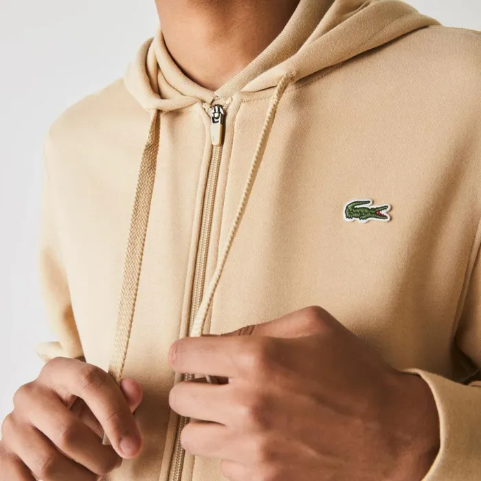 Sweaters and Sweatshirts Men Lacoste Men039s SPORT Lightweight Hoodie Beige Gp2