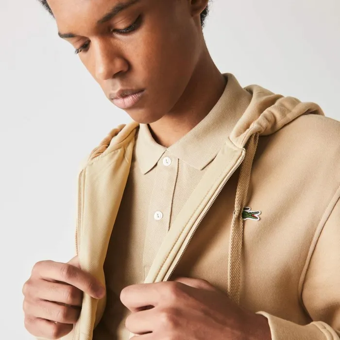 Sweaters and Sweatshirts Men Lacoste Men039s SPORT Lightweight Hoodie Beige Gp2