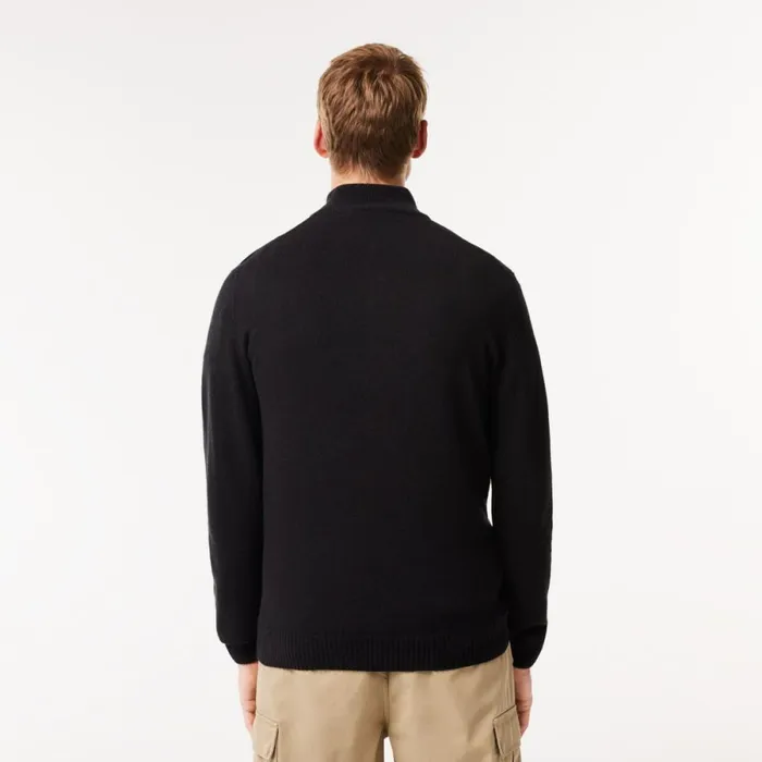 Sweaters and Sweatshirts Men Lacoste Mens HalfZip Wool Sweater Black 031