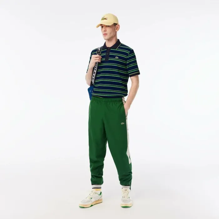 Sweaters and Sweatshirts Men Lacoste Mens Made In France Organic Cotton Striped Polo Blue Black White 7vq