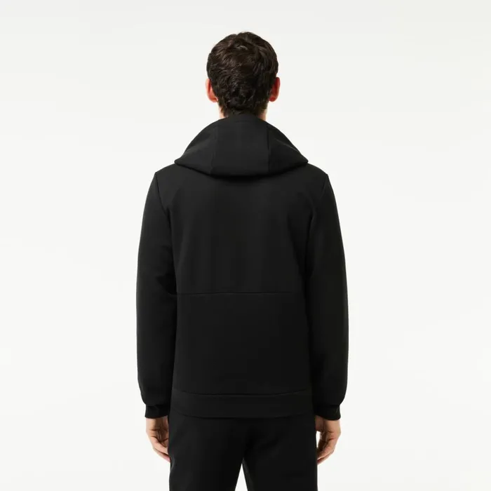 Sweaters and Sweatshirts Men Lacoste Mens Sport Mesh Panels Hoodie Black C31