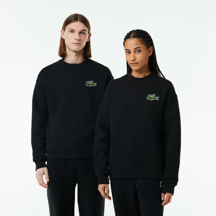 Sweaters and Sweatshirts Men Lacoste Unisex Loose Fit Crocodile Badge Sweatshirt Black 031 Sweaters and Sweatshirts Men Lacoste Unisex Loose Fit Crocodile Badge Sweatshirt Black 031