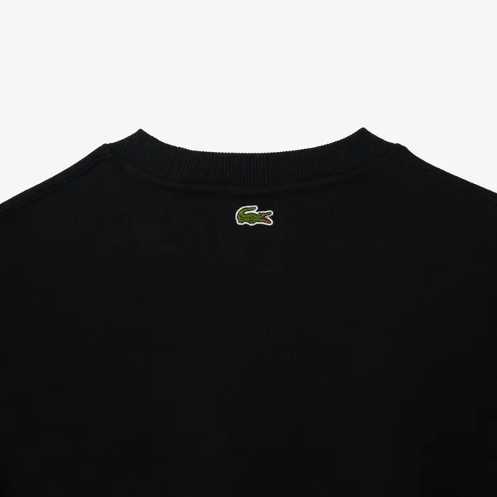 Sweaters and Sweatshirts Men Lacoste Unisex Loose Fit Crocodile Badge Sweatshirt Black 031