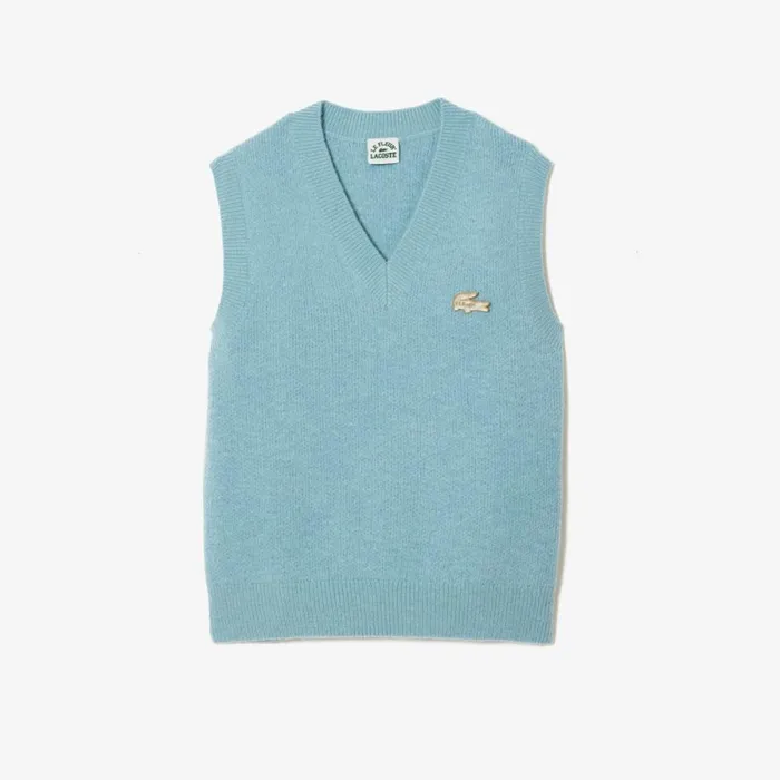 Sweaters and Sweatshirts MenWomen Lacoste Lacoste X Le FLEUR V Neck Sweater Vest Grey 5qy