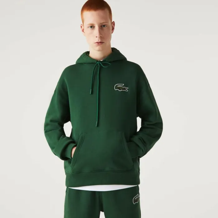 Sweaters and Sweatshirts MenWomen Lacoste Unisex Loose Fit Hoodie Pine Green 132