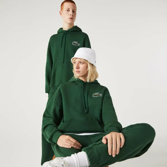 Sweaters and Sweatshirts MenWomen Lacoste Unisex Loose Fit Hoodie Pine Green 132