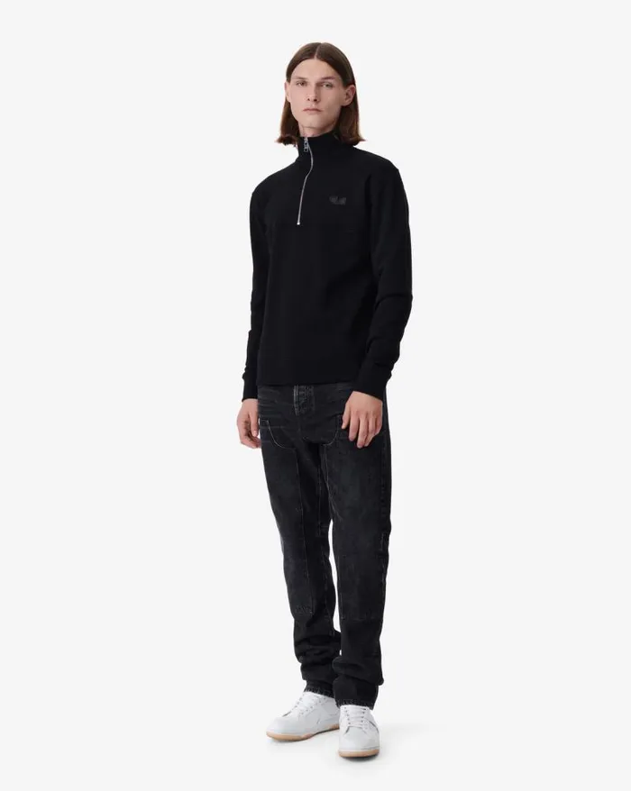 Sweaters Men IRO DEVONN SWEATSHIRT WITH ZIPUP NECKLINE