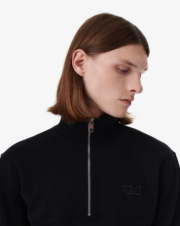 Sweaters Men IRO DEVONN SWEATSHIRT WITH ZIPUP NECKLINE