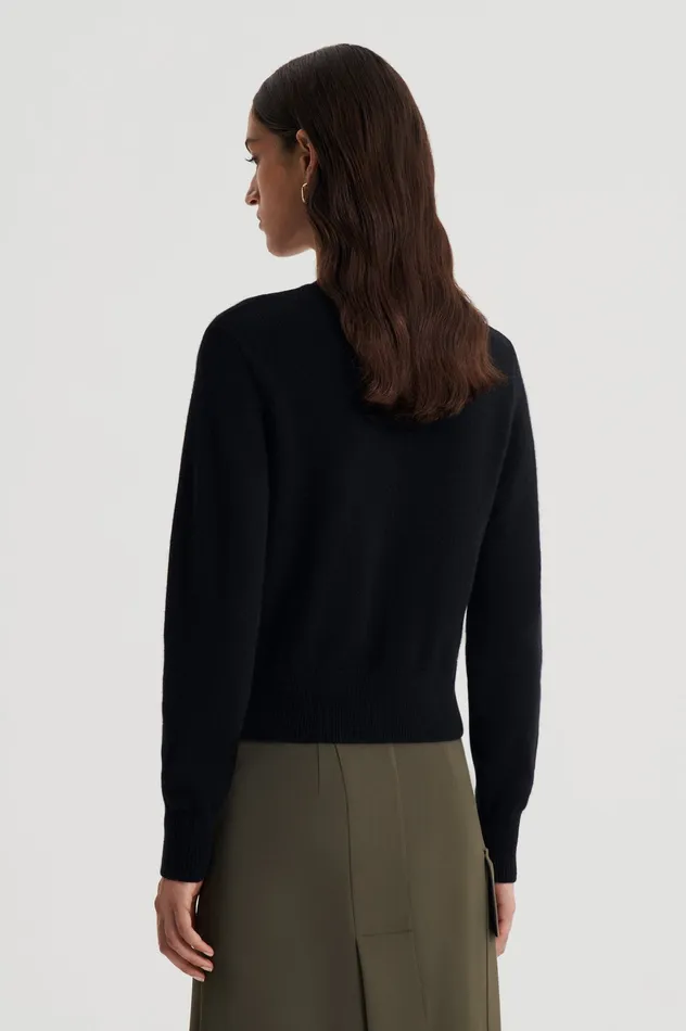 Sweaters Scanlan Theodore Women CASHMERE CREW SWEATER BLACK Sweaters Scanlan Theodore Women CASHMERE CREW SWEATER BLACK