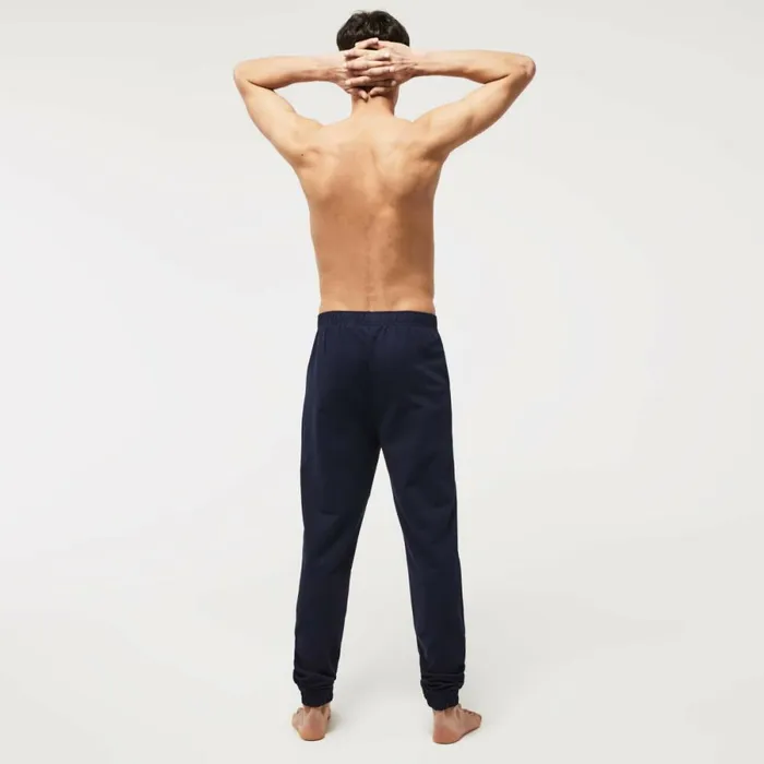 Sweatpants and Trousers Men Lacoste Men039s Cotton Fleece Lounge Joggers Navy Blue 423