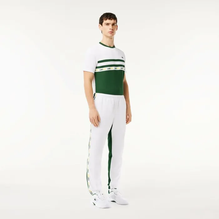 Sweatpants and Trousers Men Lacoste Men039s Regular Fit Logo Stripe Sweatpants White Green 737 Sweatpants and Trousers Men Lacoste Men039s Regular Fit Logo Stripe Sweatpants White Green 737