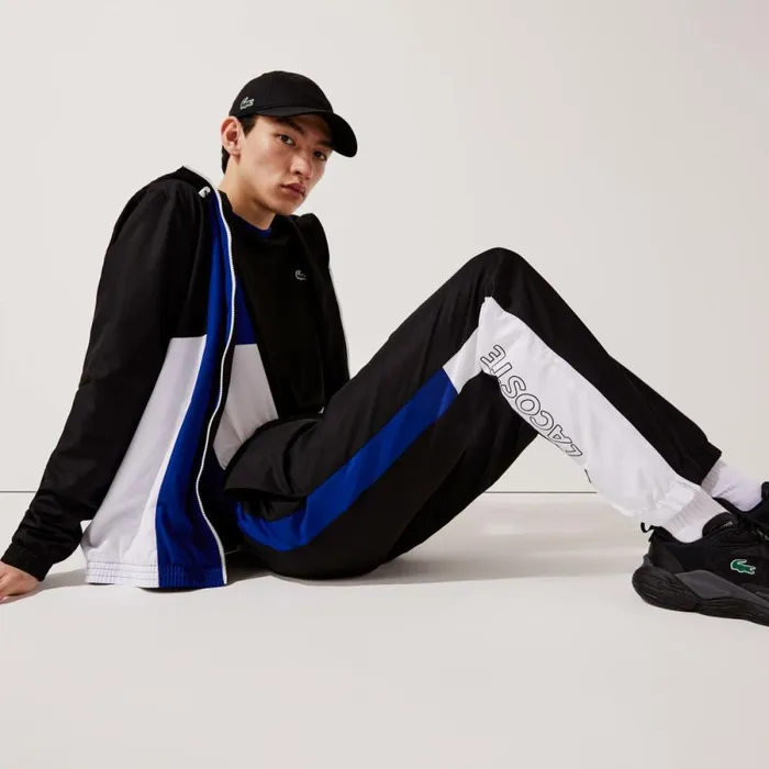 Sweatpants and Trousers Men Lacoste Men039s SPORT Colorblock Bands Joggers Black Blue White Black Aru Sweatpants and Trousers Men Lacoste Men039s SPORT Colorblock Bands Joggers Black Blue White Black Aru