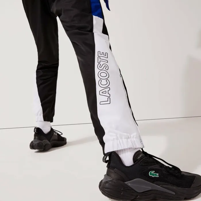 Sweatpants and Trousers Men Lacoste Men039s SPORT Colorblock Bands Joggers Black Blue White Black Aru