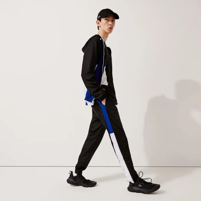 Sweatpants and Trousers Men Lacoste Men039s SPORT Colorblock Bands Joggers Black Blue White Black Aru