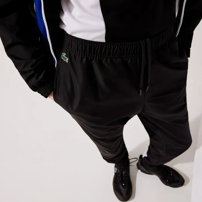 Sweatpants and Trousers Men Lacoste Men039s SPORT Colorblock Bands Joggers Black Blue White Black Aru