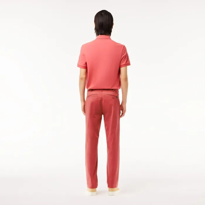Sweatpants and Trousers Men Lacoste Men039s Stretch Cotton Slim Fit Pants Pink Zv9