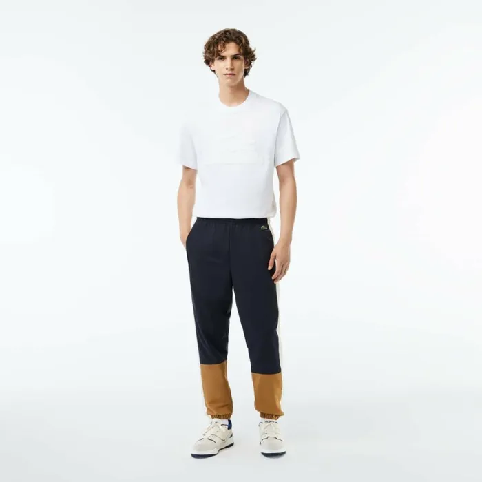 Sweatpants and Trousers Men Lacoste Men039s Waterproof Colorblock Sweatpants Navy Blue Brown White Rhi Sweatpants and Trousers Men Lacoste Men039s Waterproof Colorblock Sweatpants Navy Blue Brown White Rhi