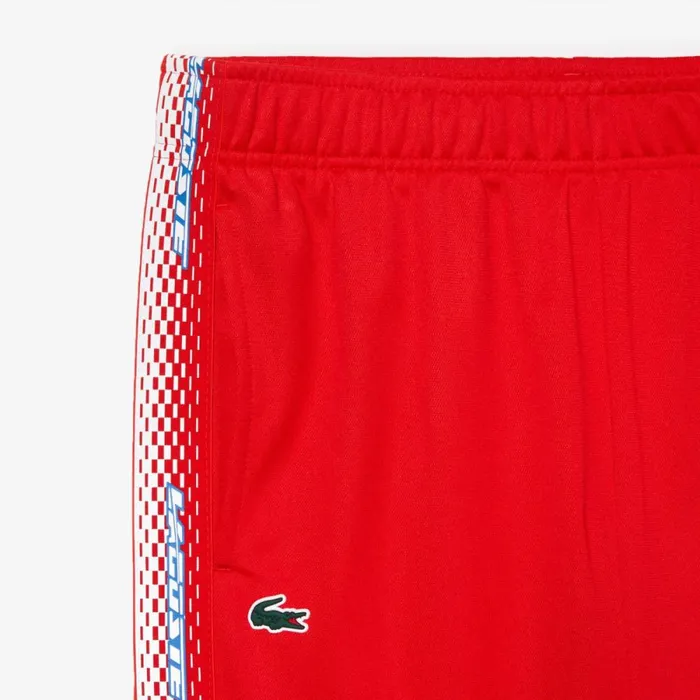 Sweatpants and Trousers Men Lacoste Mens Tennis AbrasionResistant Joggers Red S5h